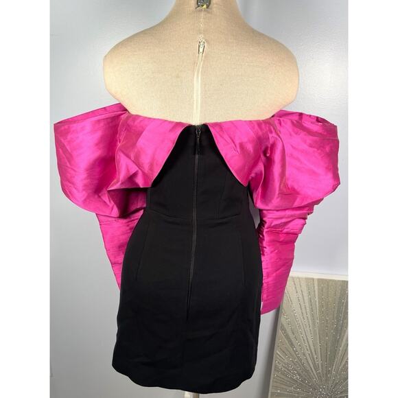 Nafsika Skourti Opera Puff Sleeve Off the Shoulder Mini Dress Size 4 - Picture 8 of 10